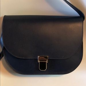 Navy APC Vienne Saddle cross body bag